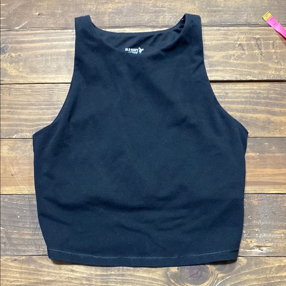 Old Navy Black Crop Fitted Tank Top from the Powerchill Line